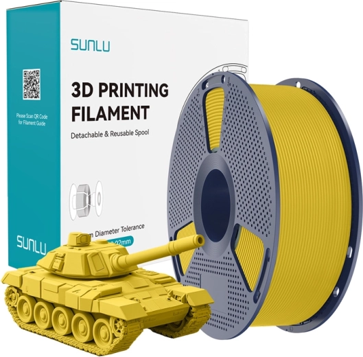 Sunlu PLA+ high‑speed filament 1,75 mm – galben