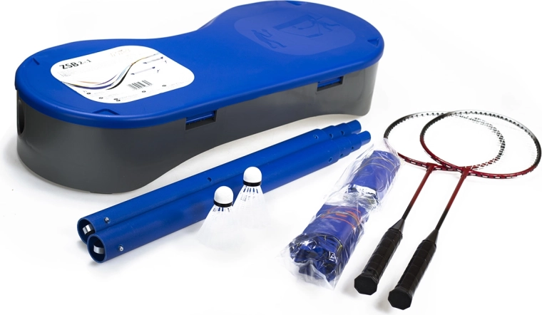 Set plasă reglabilă pentru badminton și tenis + 2 rachete de badminton NILS 2-în-1