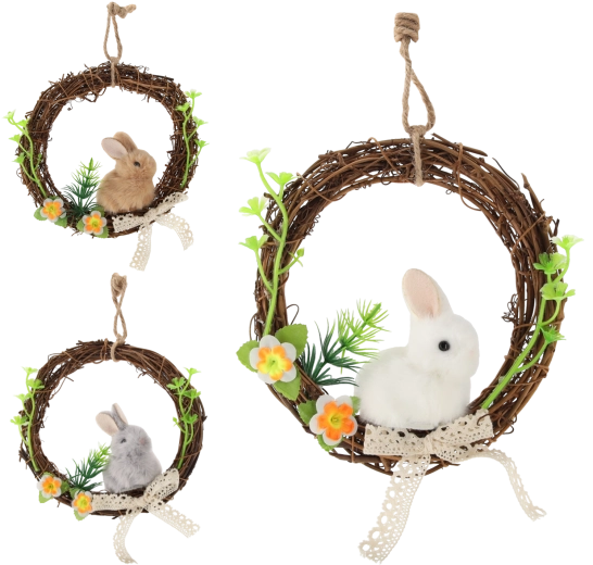 Coroniță de Paște cu iepuraș 15 × 15 cm