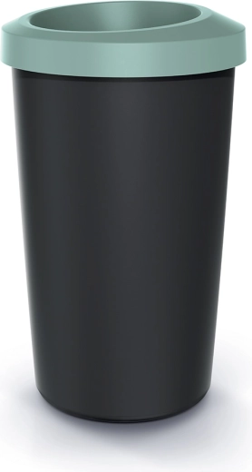 Coș de gunoi din plastic cu margine deschisă 45 l, verde deschis
