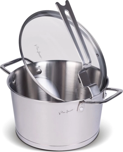 Cratiță din oțel inoxidabil Lamart cu capac Conic 20 cm, 3,2 l