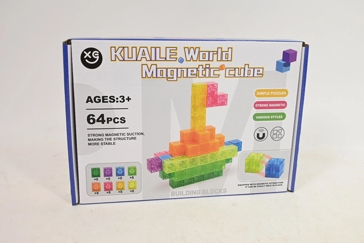 Cuburi de construcție magnetice 64 buc. - 1 buc