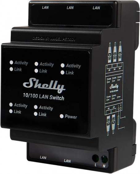 Comutator LAN Ethernet Shelly