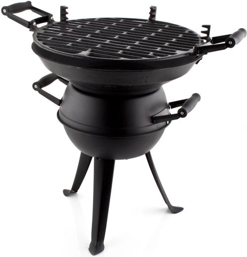 Grătar Soudek 36 cm – vatră din fontă, negru