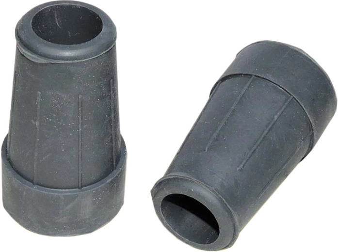 Capace din cauciuc pentru bastoane și cârje, diametru 18 mm, gri, set 4 buc