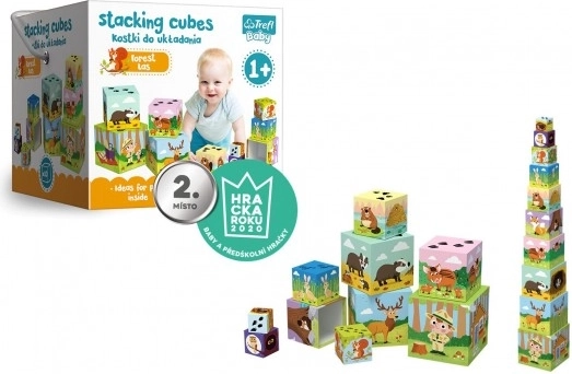 Cuburi kubus În pădure 10 buc în cutie 15x15 cm 1+