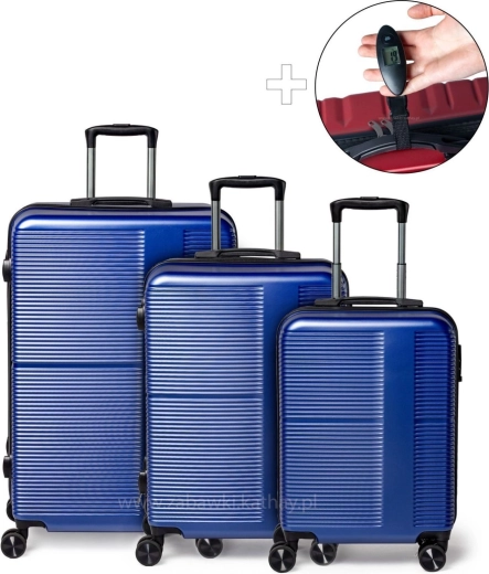 Set de valize de călătorie XXL 3 în 1 (ABS+PC) cu lacăt cu cod + cântar de călătorie gratis