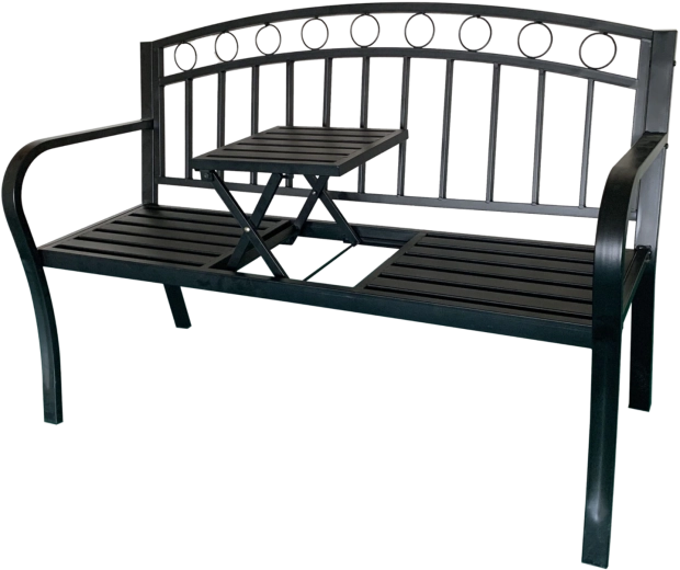 Bancă de grădină Garden line cu măsuță rabatabilă 127 × 53 × 84 cm