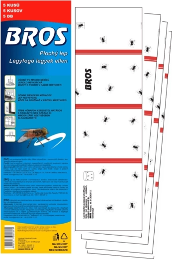 Bros lipici plat pentru muște 5 buc