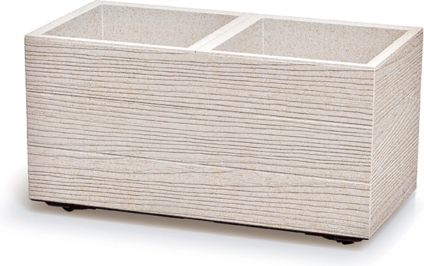 Jardinieră dreptunghiulară Madera Case Eco Wood 58 cm – albă