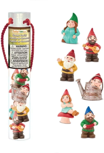 Tubă de designer Safari Ltd. – familia de gnomi