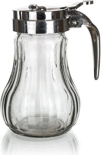 Borcan din sticlă pentru miere și frișcă MONO 230 ml – capac din inox