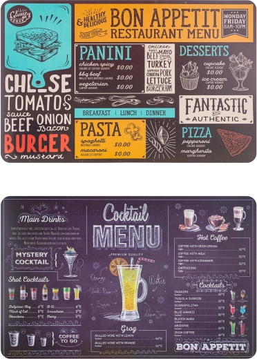 Suport de masă din plastic MENU 43 × 28 cm, mix de modele