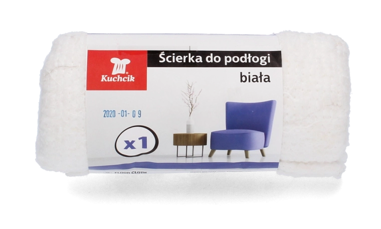 Laveta albă pentru pardoseală Kuchcik 50 × 60 cm