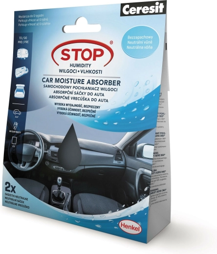 Ceresit Stop Umidității, săculeți absorbanti pentru mașină 2×50 g, parfum neutru