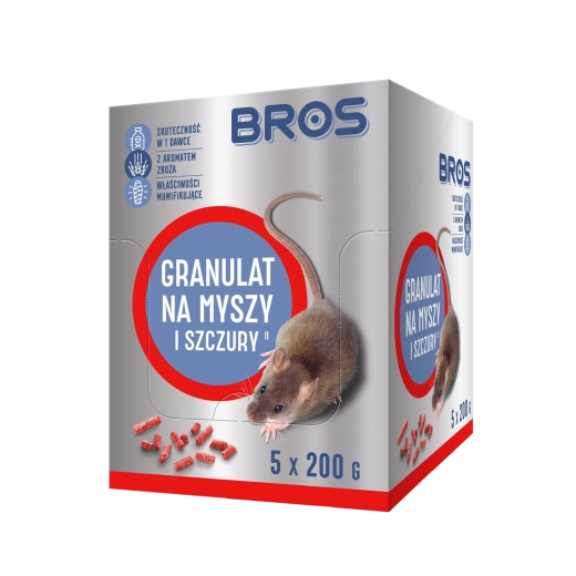 Granulat pentru șoareci și șobolani BROS 1 kg