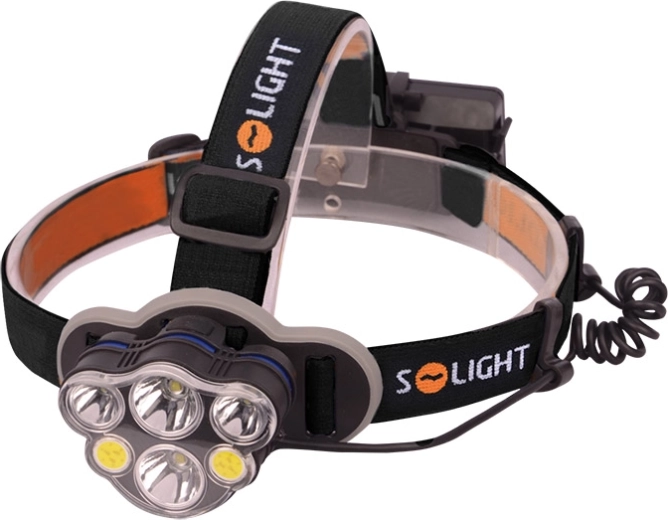 Lanternă frontală LED reîncărcabilă Solight, 550 lm