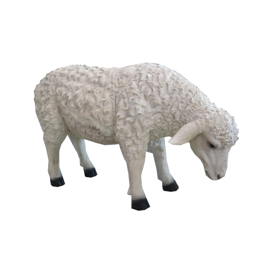 Figurină decorativă de Crăciun – oaie din rășină 87,6 cm
