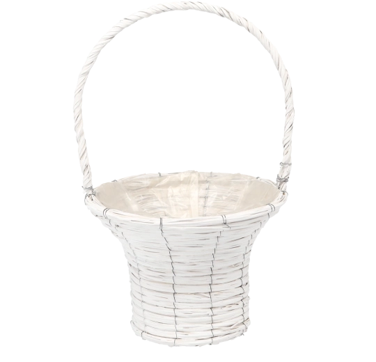 Înveliș alb din nuiele pentru ghiveci (coș) 32 × 52 cm - 1 bucată