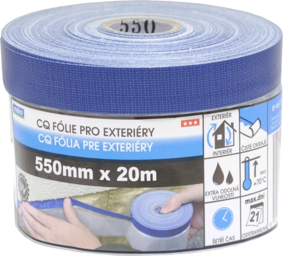 Bandă exterioară de acoperire cu folie de protecție 55 cm × 20 m, autoadezivă