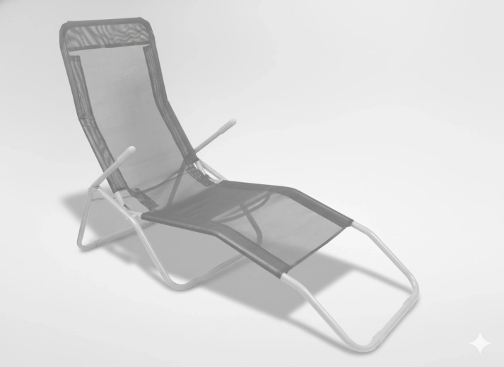 Șezlong de grădină gri 137 × 58 × 24/H94 cm