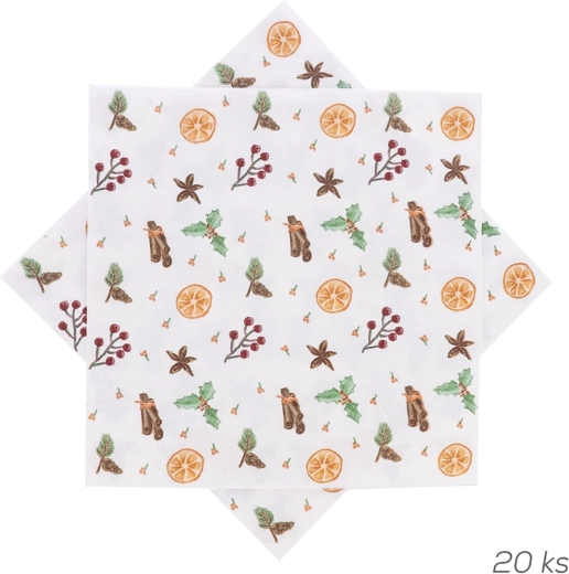 Șervețele de hârtie Parfumul Crăciunului 33 × 33 cm, 20 buc