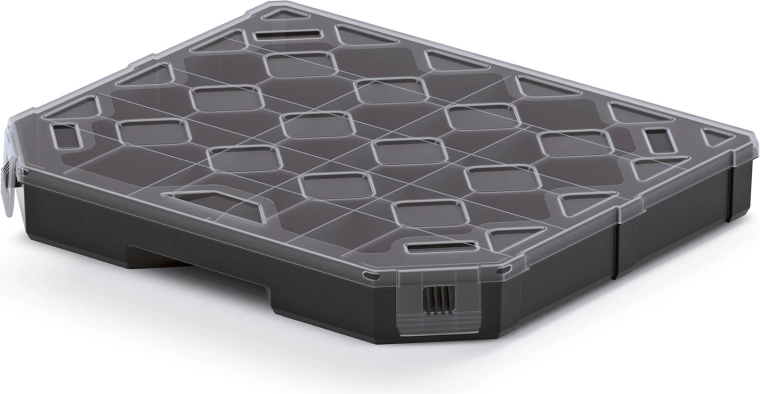Organizator cu compartimente 284 × 243 × 40 mm cu capac transparent