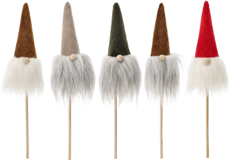 Spiriduș decorativ de Crăciun pe băț 24 cm