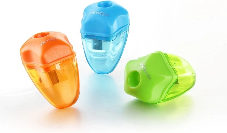 Ascuțitoare cu recipient KEYROAD Star, plastic, mix de culori