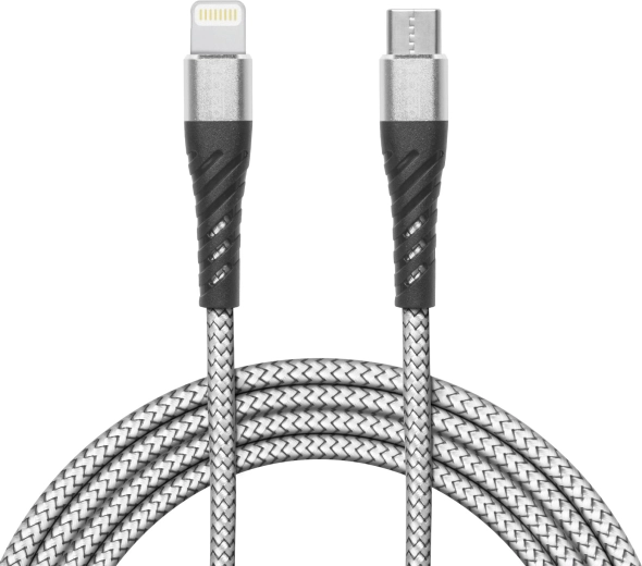 Cablu de încărcare și de date USB-C la Lightning pentru iPhone, 2 m, gri