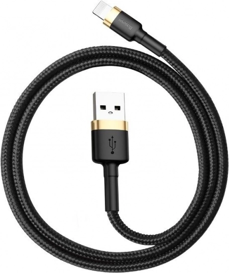 Baseus cafule cablu de încărcare și date usb – lightning 2 m, auriu/negru