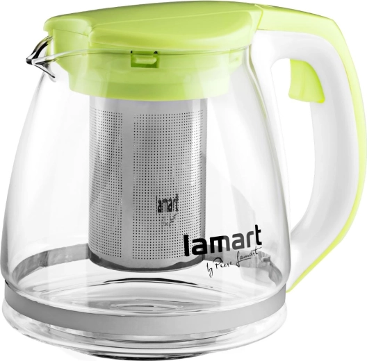 Lamart Verre ceainic din sticlă cu sită, 1,1 l, verde