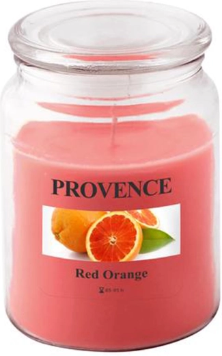Lumânare parfumată în borcan PROVENCE portocală roșie 95 h