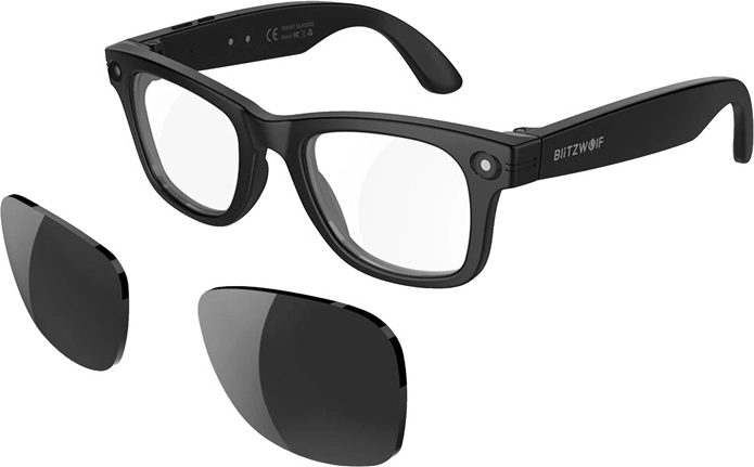 Ochelari de soare inteligenți BlitzWolf BW-AG1 Pro cu AI și lentile interschimbabile