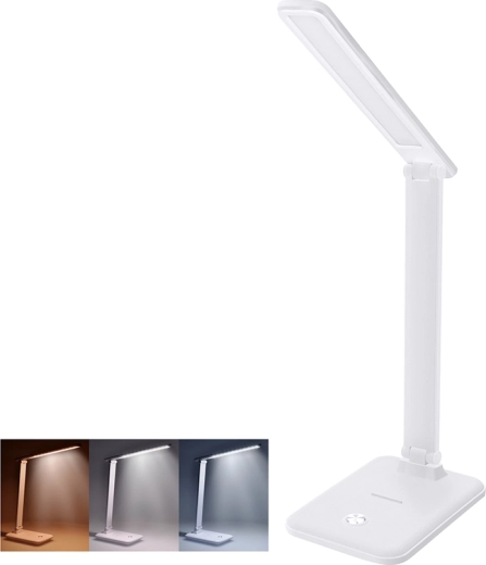 Lampiță de birou LED Solight 10 W cu control tactil și schimbarea temperaturii luminii, albă