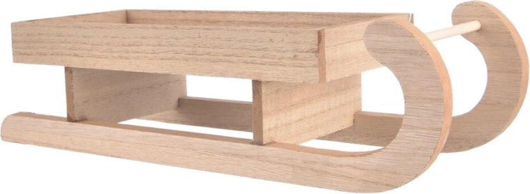 Săniuțe decorative din lemn bej 30 × 10 × 8 cm