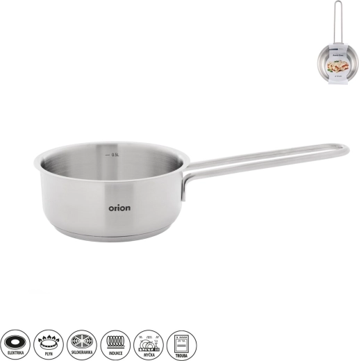 Orion crăticioară din inox Anett Glass 12 cm cu capac din sticlă