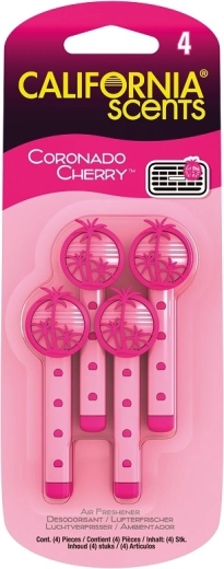 Bețișoare parfumate pentru ventilație California Scents Coronado Cherry, 4 buc.