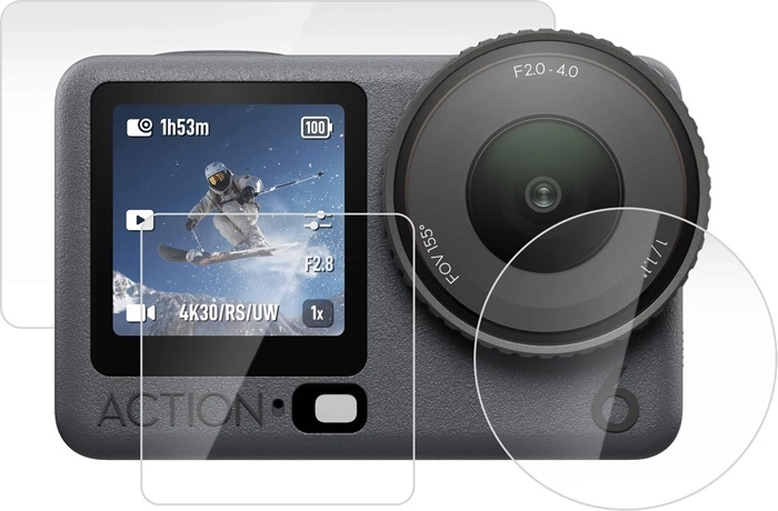 Set de sticlă călită Puluz pentru DJI Osmo Action 6 (3 buc)
