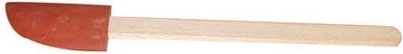 Spatulă de bucătărie din cauciuc cu mâner din lemn 26 cm, roșu