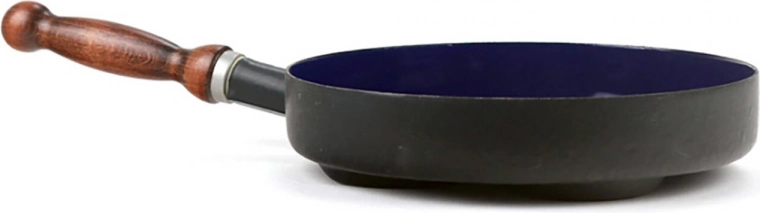 Tigaie smălțuită pentru clătite 24 cm BSE cu mâner din lemn