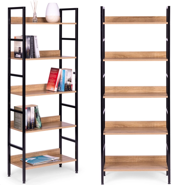 Bibliotecă modernă cu 5 rafturi