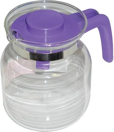 Ceainic din sticlă MATURA 0,65 l cu capac și mâner din plastic