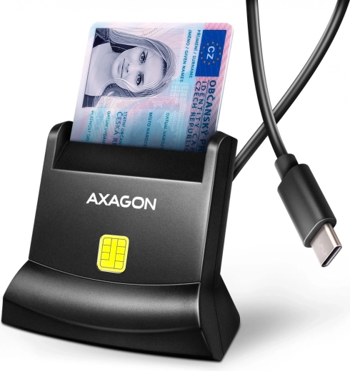 Cititor USB-C pentru carduri smart și carduri de identitate Axagon StandReader