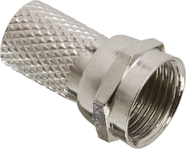 Conector F premium cu filet pentru cablu RG6