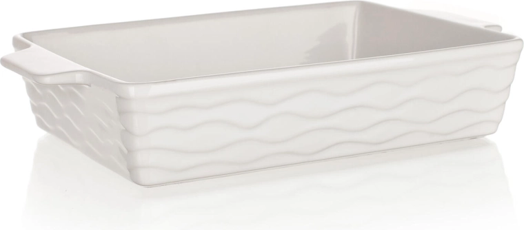 Formă ceramică pentru copt dreptunghiulară 33 × 21 cm CULINARIA albă