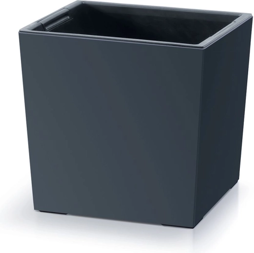 Ghiveci Urbi Square Low cu inserție 24 cm – antracit