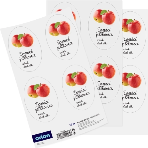 Etichete autoadezive pentru sticle de țuică de mere de casă 12 buc (CZ)