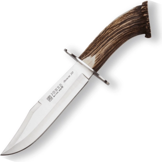 Cuțit de vânătoare Joker Crown Bowie cu mâner din corn 20 cm - 1 bucată