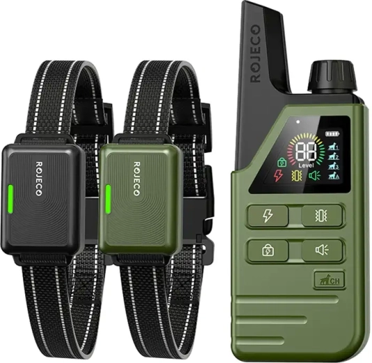 Zgarda de dresaj Rojeco DOG800 cu 2 zgărzi